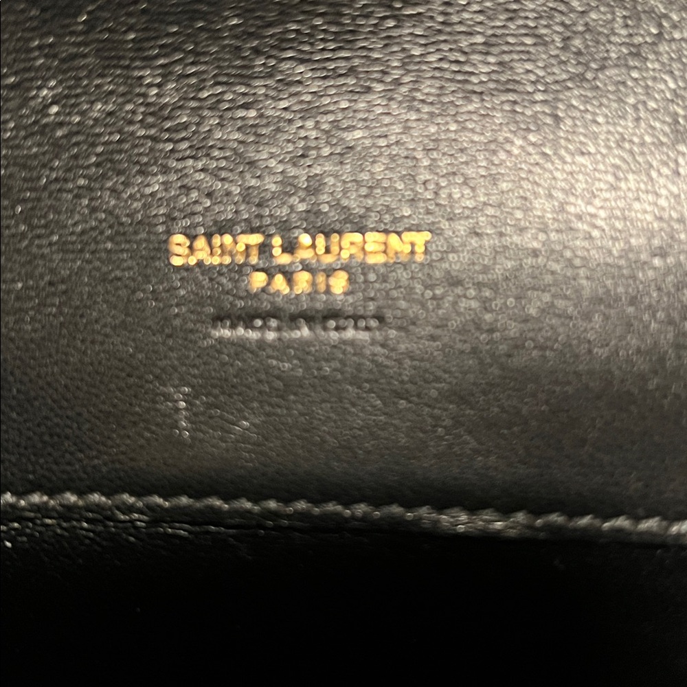 YSL Saint Laurent Gaby Phone Holder, black quilted with gold chain NWT! - Picture 8 of 17